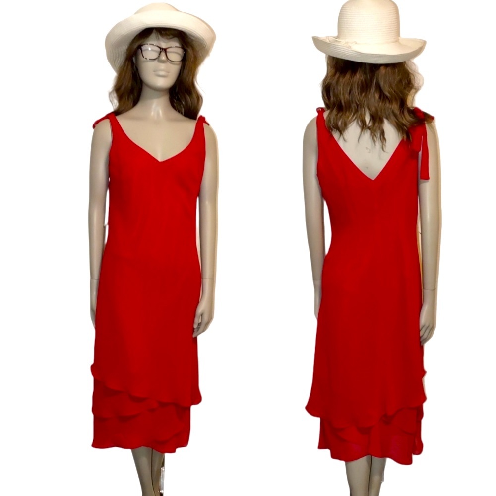4/$20 • R&K • Red Hot Chiffon Prom/Bridesmaid Dress